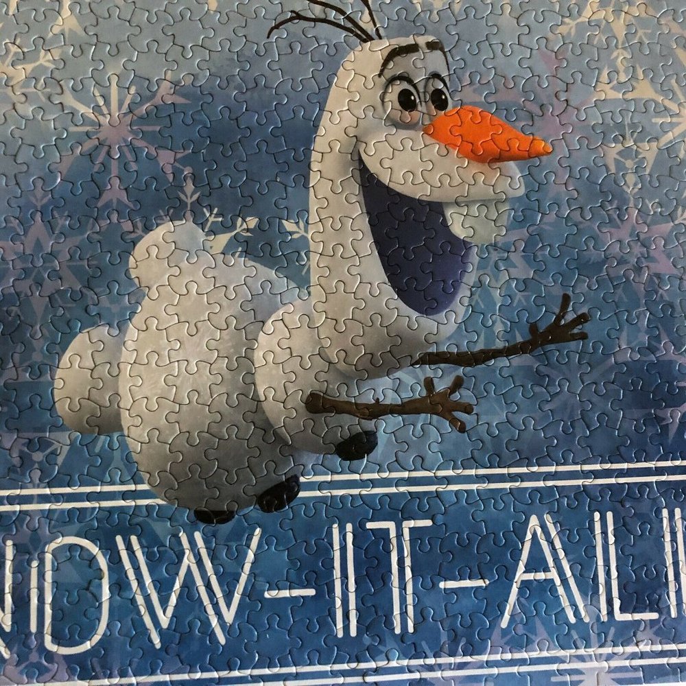 Disney Frozen Olaf Jigsaw Puzzle Kids 500 Piece Blue Snow-It-All Snowflake - Picture 5 of 8